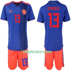 Billige Fotballdrakter Colombia Gonzalez 13 Barn VM 2018 Bortedraktsett